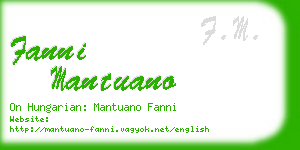 fanni mantuano business card